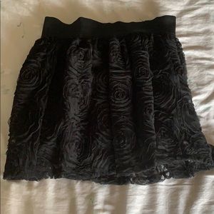 Black Rose Detailed Skirt